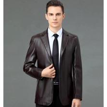 Nyc Deri Ince Kesit Blazer Klasik Ceket