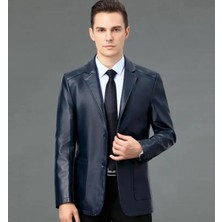 Nyc Deri Ince Kesit Blazer Klasik Ceket