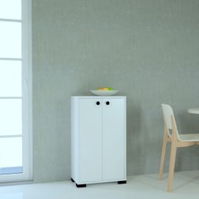 Mobilique Kayra Çok Amaçlı Dolap Beyaz Suntalam Malzemeden 88 cm Yükseklik 49 cm Genişlik 33 cm Derinlik