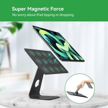 M.tk moveteck Apple iPad Air-Pro 13 İnç Manyetik Magsafe Mıknatıslı Metal Aleminyum Tutucu 360° Dönebilen Ayarlı Stand