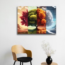 Decorita Cam Tablo | Four Season - Iklim Ağacı |