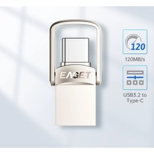 Eaget 32Gb.Usb 3.2 ve Type-C Girişli Tüm Telefonlara İphone Serisine Uygun Samsung Xiaomi Huawei Oppo Süper Hızlı Usb Flash Bellek Otg Çift Giriş Metal Sağlam ve Orginal