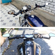 Motoyel Gidon Ayna Üçgen Şeffaf Camlı Siyah
