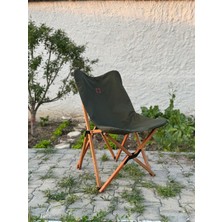 Campcrafted Ahşap Katlanır Sandalye Haki Renkli 120 kg Kapasiteli Estetik ve Fonksiyonel