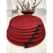 Double Knot Design 4 Adet  Amerikan Servis Supla Tress Jüt Hediyelik Sunum Davet Masa Düzeni