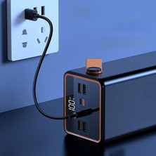 Enshall 70.000 Mah LED Aydınlatmalı Taşıma Askı Hızlı Şarj 22,5W Powerbank 4xusb Micro, Lıghtnıng, Typc