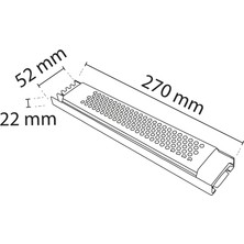 Noas 12 Volt 25 Amper Süper Slim Şerit LED Trafosu YL25-0300