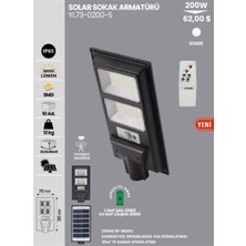 Alles Noas 200W Solarlı Sokak Aydınlatması Kumandalı