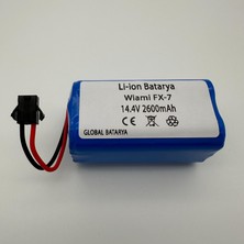 Global Batarya Wiami Fx7 Uyumlu Akıllı Robot Süpürge Bataryası 14.4V 2600MAH Pil