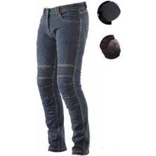 Motoanl Motosiklet Pantolonu Likralı Esnek Kumaş Korumalı Kevlar Kot Motor Pantolon Blue Jean