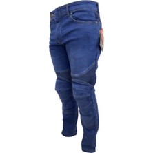 Motoanl Motosiklet Pantolonu Likralı Esnek Kumaş Korumalı Kevlar Kot Motor Pantolon Blue Jean