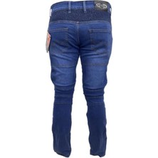 Motoanl Motosiklet Pantolonu Likralı Esnek Kumaş Korumalı Kevlar Kot Motor Pantolon Blue Jean