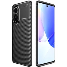 Techno Guru Huawei Nova 9 Gofret Desenli Ultra Koruma Sağlayan Negro Silikon Kılıf