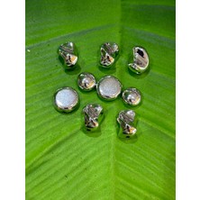 Gönülden Tasarım 2x1 cm 9 Adet Gümüş Renk Takı Boncuğu Set