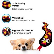 Havhav Sesli Peluş Yılan Köpek Oyuncağı Vikvik Sesi Çıkaran At Getir Oyuncağı 9x47 cm Küçük Irk Köpek Oyuncakları