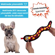 Havhav Sesli Peluş Yılan Köpek Oyuncağı Vikvik Sesi Çıkaran At Getir Oyuncağı 9x47 cm Küçük Irk Köpek Oyuncakları