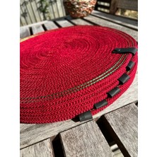 Double Knot Design 6 Adet  Amerikan Servis Supla Tress Jüt Hediyelik Sunum Davet Masa Düzeni