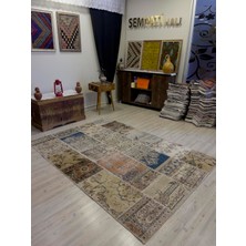 Sempati Halı El Dokuma Eskitme Özel Patchwork Halı 160 x 230  cm  4006