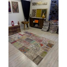 Sempati Halı El Dokuma Eskitme Özel Patchwork Halı 153 x 231  cm  4030