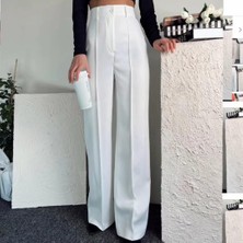 H&A Çimalı Slim Fit Kalip Kadın Salaş 90's Yüksek Salaş Paç Palazzo Pantolon