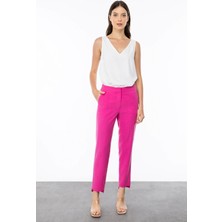 Ekol Kadın Beli Lastikli Dar Paça Pantolon 5238 Fuşya