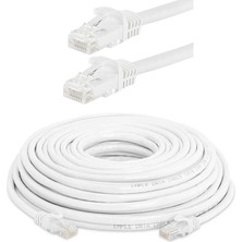 Koodmax - 30 Metre Cat6 Kablo Ethernet Network Patch Kablosu - Fabrikasyon - 23 Awg (Beyaz) - 30MT