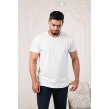 Paul Martin Bisiklet Yaka Önü Baskılı Pamuklu Basic Regular Fit T-Shirt