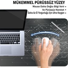 Asmat Paw Xxl 90*40 cm Gri-Siyah Kaymaz Taban Rahat Çalışma ve Oyun Klavye Mausepad /klavye ve Fare Altlığı