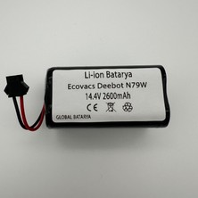 Global Batarya Ecovacs Deebot N79W Uyumlu Akıllı Robot Süpürge Bataryası 14.4V 2600MAH Pil