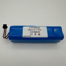 Global Batarya Wiami Fx-11 Plus Akıllı Robot Süpürge Bataryası 14.4V 6400MAH Pil