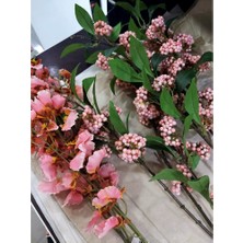 Es Dekor Pembe Çok Dallı Yapay Çiçek 93CM Dekorasyon Gerçekçi Bükülebilir Dal Obje Bitki Dekor 1 Adet