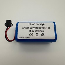 Global Batarya Anker Eufy 11S Uyumlu Akıllı Robot Süpürge Bataryası 14.4V 3200MAH Pil