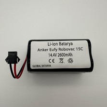 Global Batarya Anker Eufy Robovac 15C Akıllı Robot Süpürge Bataryası 14.4V 2600MAH Pil