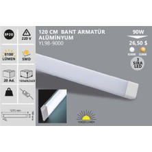 Alles YL98-9000 Noas 90W 120CM Bant Armatür Alüminyum Beyaz