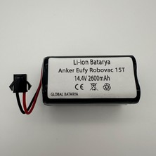 Global Batarya Anker Eufy Robovac 15T Akıllı Robot Süpürge Bataryası 14.4V 2600mAh Pil (Orijinal kapasite)