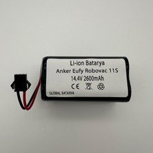 Global Batarya Anker Eufy Robovac 11S Akıllı Robot Süpürge Bataryası 14.4V 2600MAH Pil