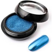 Mia Professional Renkli Krom Tırnak Tozu - Ayna Efekti Lacivert