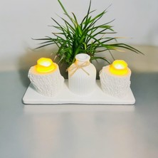 HKM Hobim Vazo ve Mumluk Seti Tealight Mumlar Dahil Konsept