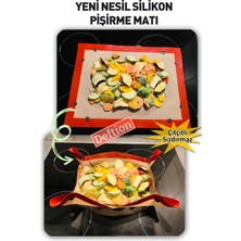 Deftion 30X40 Çıtçıtlı Sızdırmaz Silikon Yıkanabilir Fırınlanabilir Yanmaz Pişirme Silpat Fırın Hamur Matı