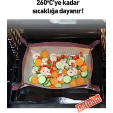 Deftion 30X40 Çıtçıtlı Sızdırmaz Silikon Yıkanabilir Fırınlanabilir Yanmaz Pişirme Silpat Fırın Hamur Matı