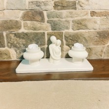HKM Hobim Sevgili Çift Obje 2li Tealight Mumluk , Mumlar Dahil Konsept