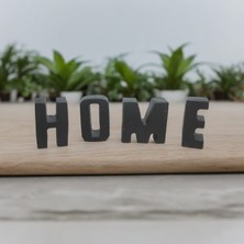HKM Hobim Home Yazısı Ev Dekoratif Obje Biblo Siyah Konsept
