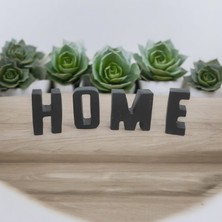 HKM Hobim Home Yazısı Ev Dekoratif Obje Biblo Siyah Konsept