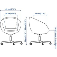 IKEA Skruvsta Çalışma Sandalyesi Beyaz