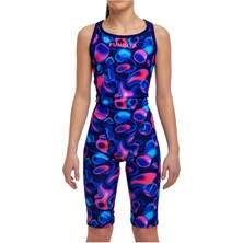 Tekno Trust Örme Funkita Fast Legs Liquid Lights Kız Çocuk Yarış Mayo (Giriş Seviyesi) Çizgili Sportswear Siyah