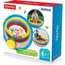 Bestway 3 Halkalı Şişme Havuz 25 Oyun Top Hediyeli - Fisher-Price 3 Ring Ball Pit Play Pool 91X25