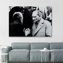 Acoula   Atatürk Portre Tablosu Mustafa Kemal Atatürk Dikdörtgen Dekoratif Kanvas TABLO-FV-147