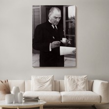 Acoula   Atatürk Portre Tablosu Mustafa Kemal Atatürk Dikdörtgen Dekoratif Kanvas TABLO-FR-141