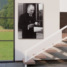 Acoula   Atatürk Portre Tablosu Mustafa Kemal Atatürk Dikdörtgen Dekoratif Kanvas TABLO-FR-141