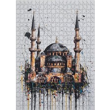 Tablomega Ahşap Mdf Puzzle Yapboz Kuru Kalem Ayasofya Camii 500 Parça 50*70 Cm